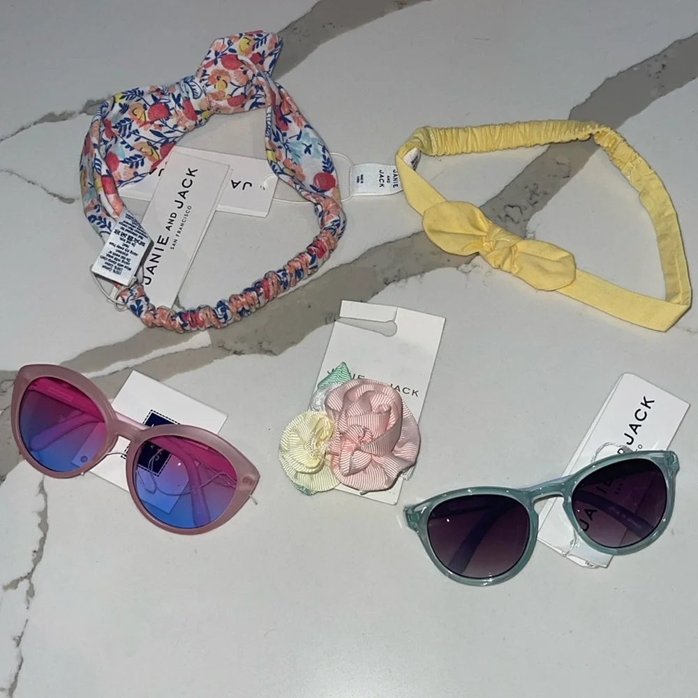 Janie and jack baby bundle sunglasses and headbands